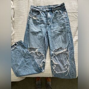 American Eagle Wide Leg Distressed Jean